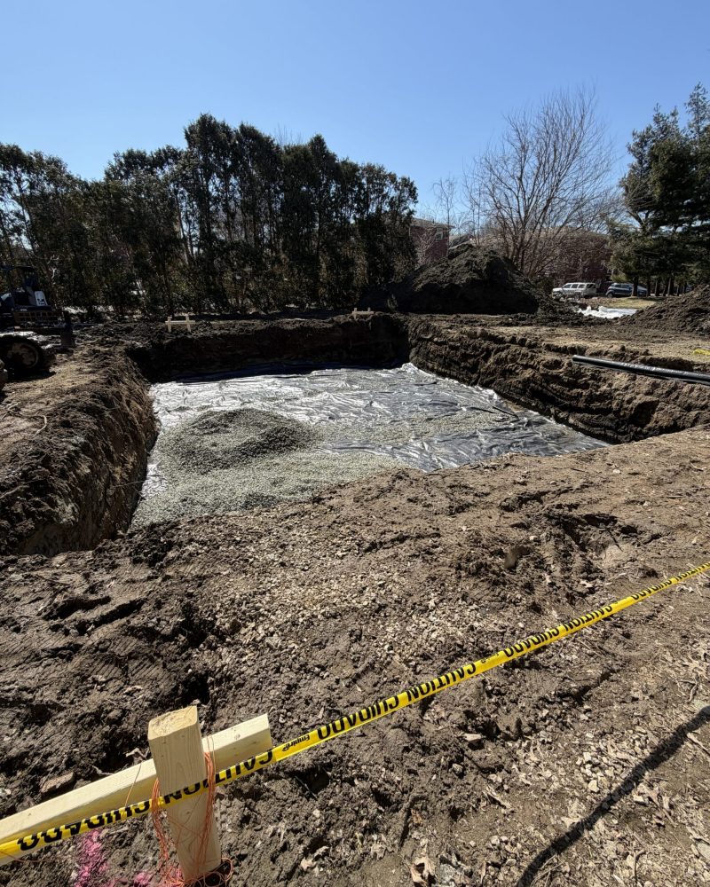 Foundation excavation for residential ADU construction