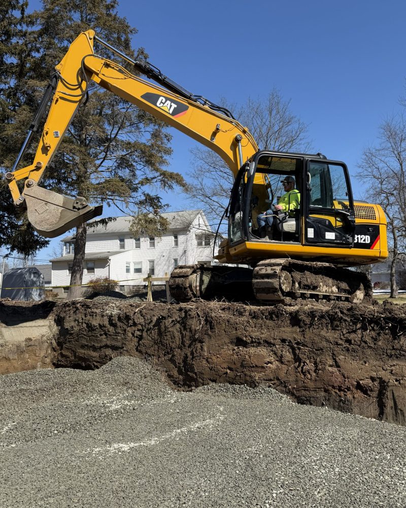 Foundation excavation for residential ADU construction